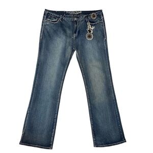 NWT Platinum Plush From Las Angeles Jeans Women's Size 23  Boot Cut Style 4006